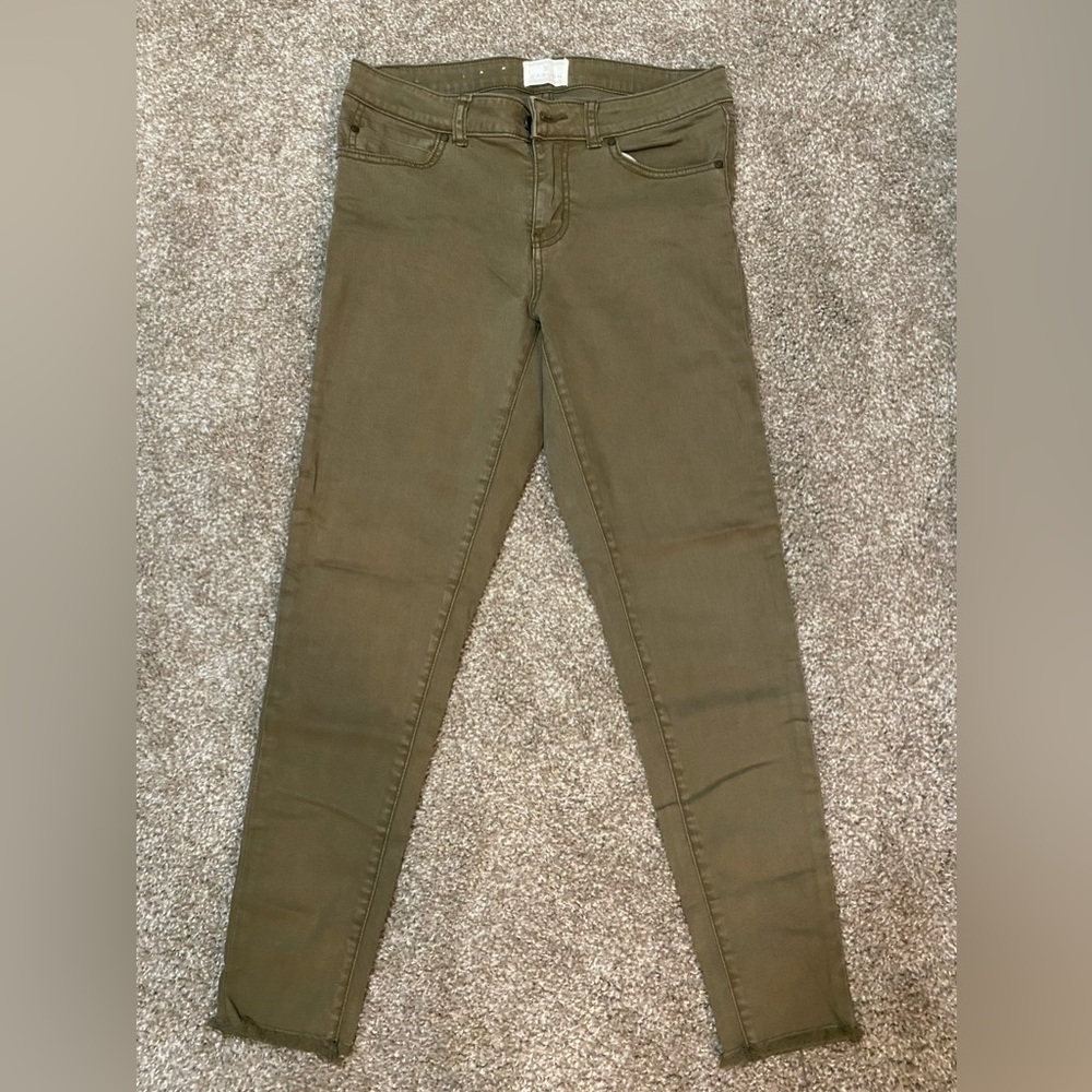 Caslon Jeans Olive Green Skinny Size 27